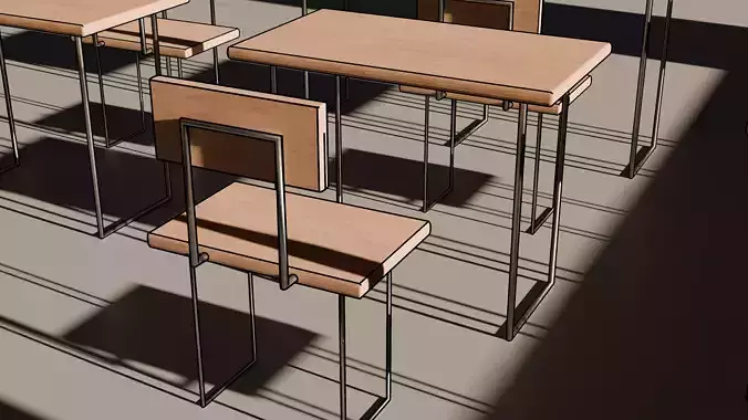 Classroom Desk and Chair Set