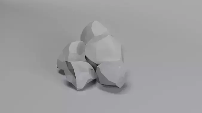low poly rock group of rocks Free low-poly 3D model