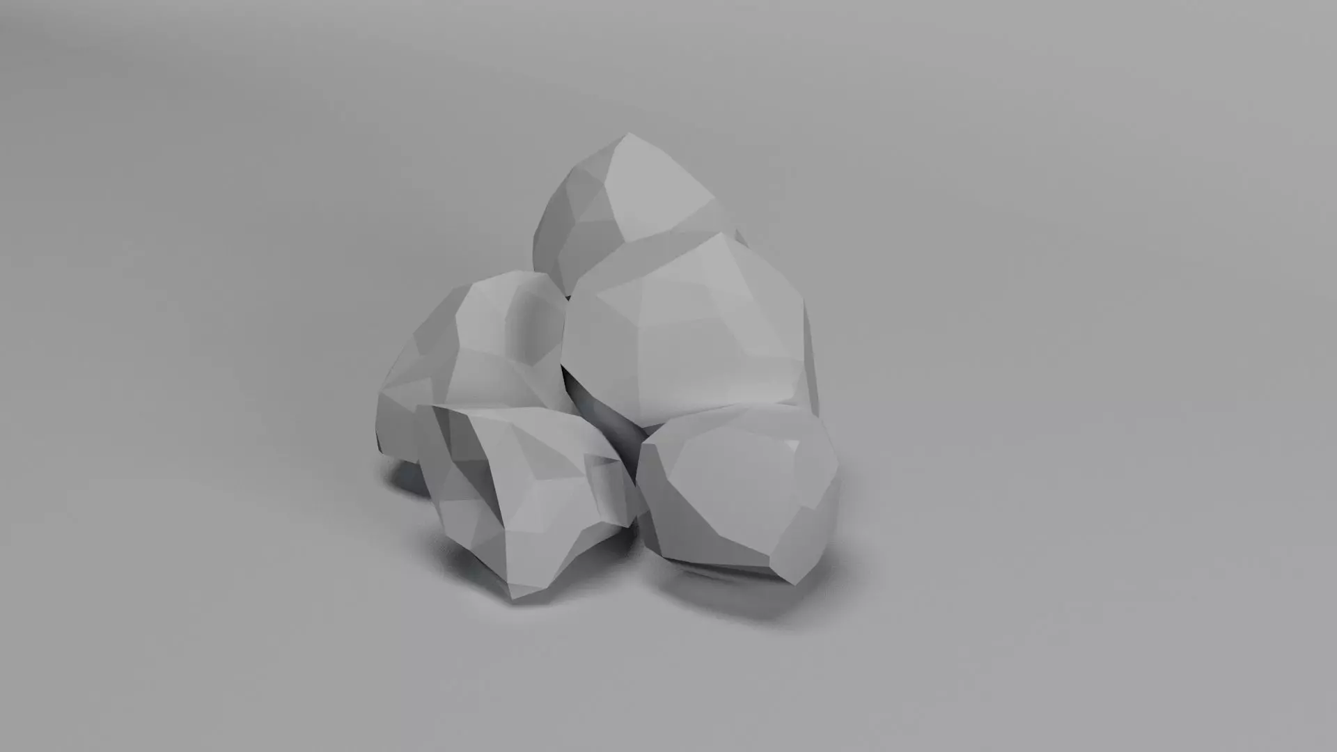 low poly rock group of rocks Free low-poly 3D model_0