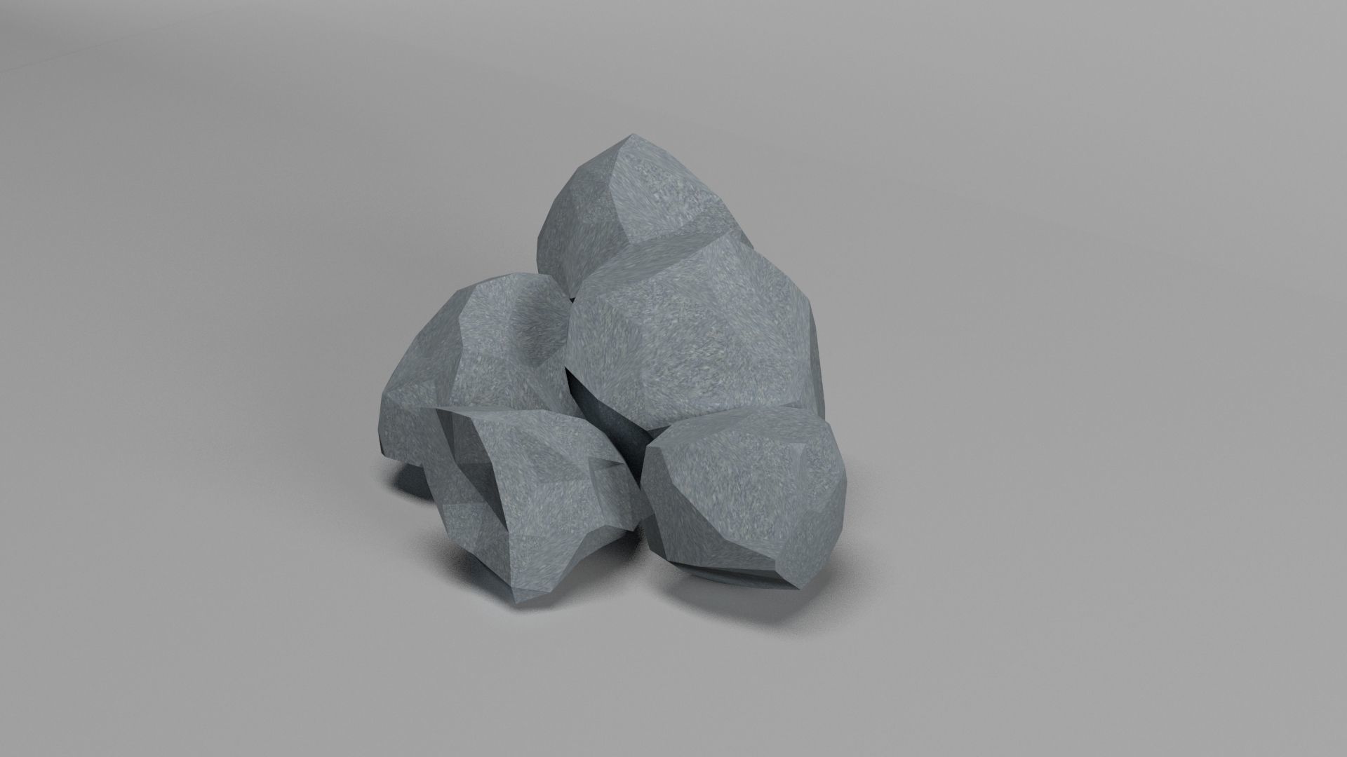 low poly rock group of rocks Free low-poly 3D model_2