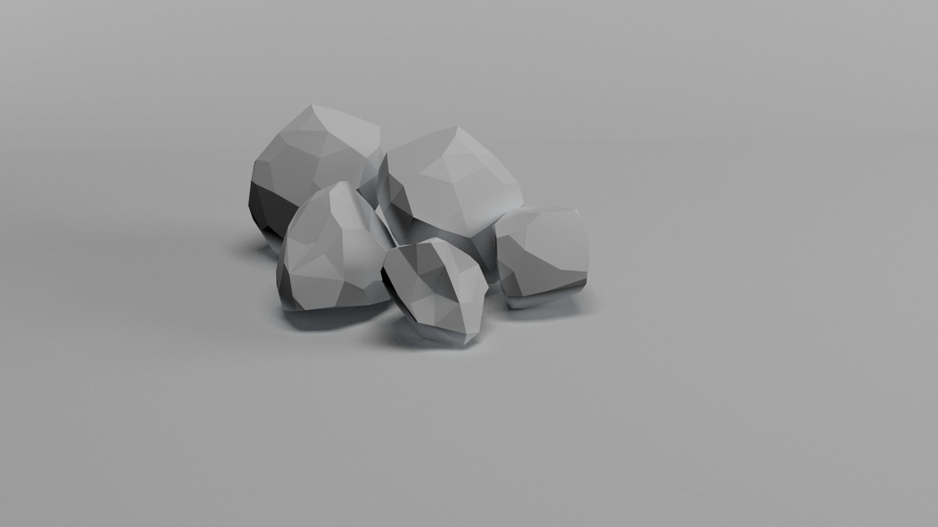 low poly rock group of rocks Free low-poly 3D model_1