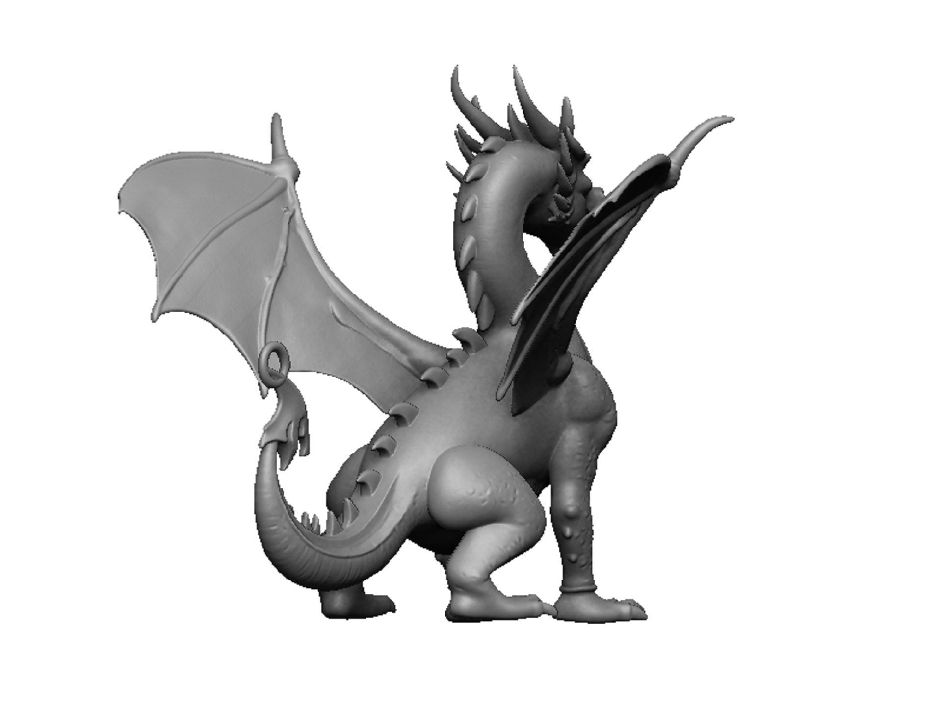 dragon pendant 3D print model_3