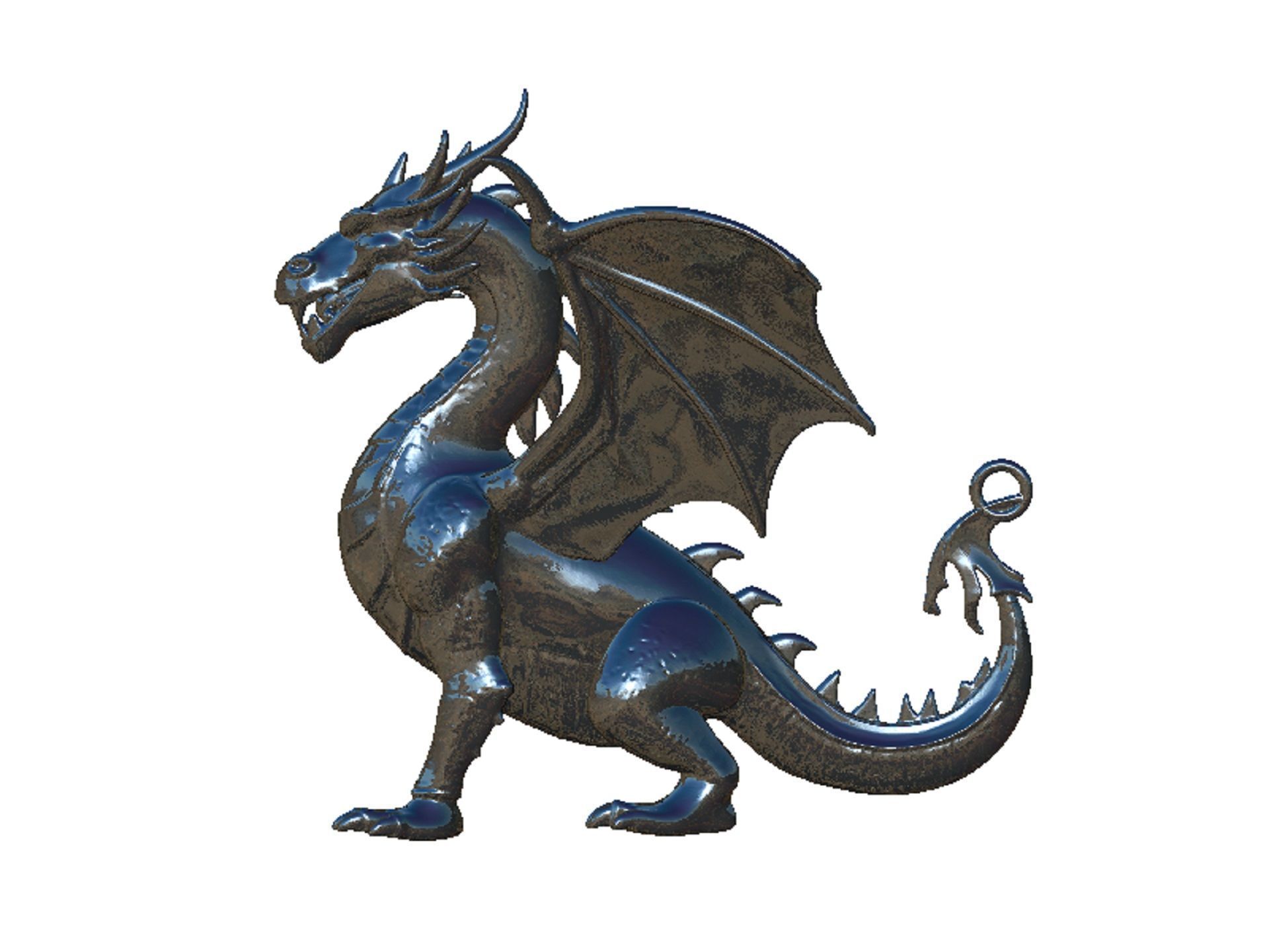 dragon pendant 3D print model_8