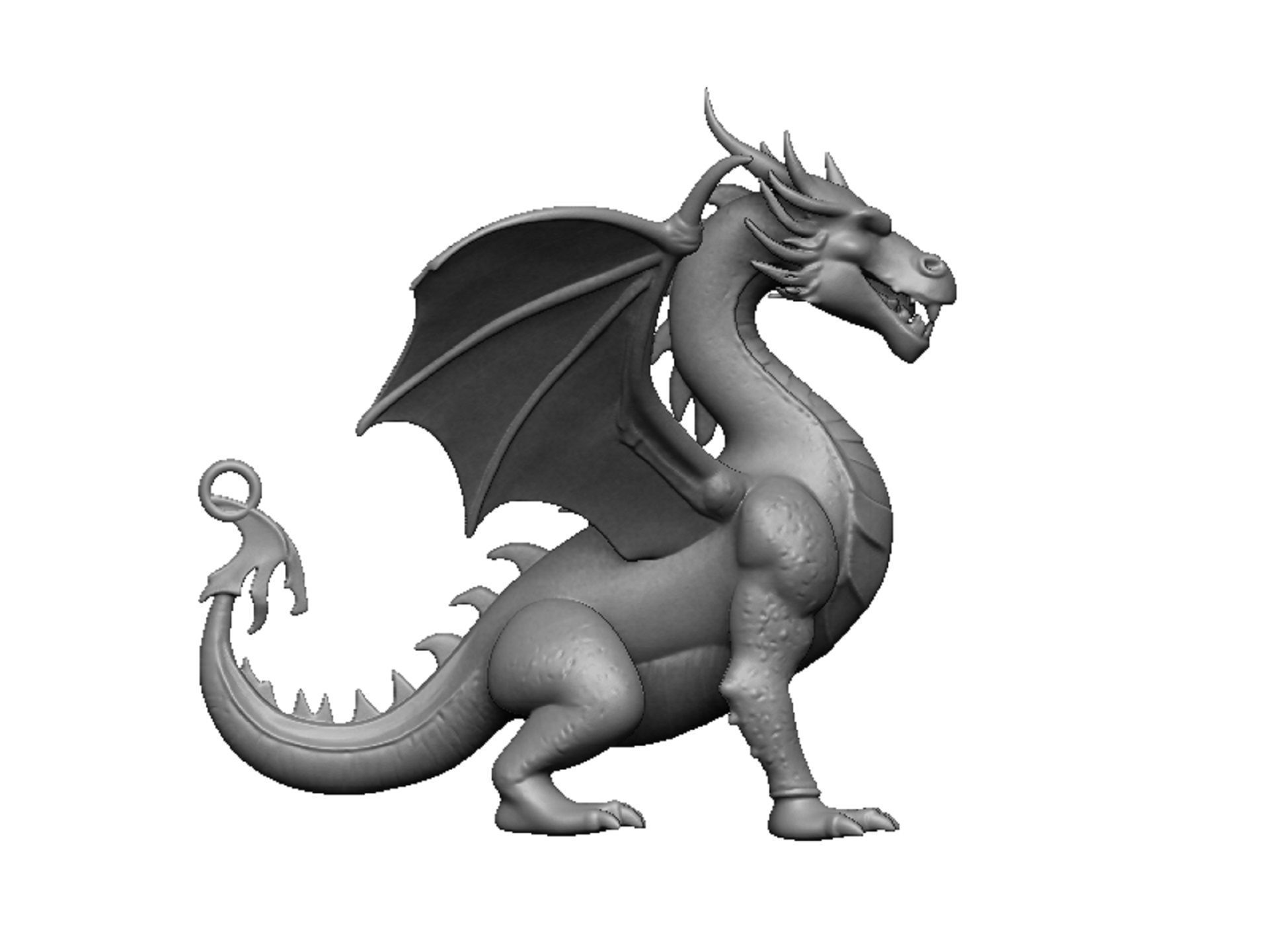 dragon pendant 3D print model_2