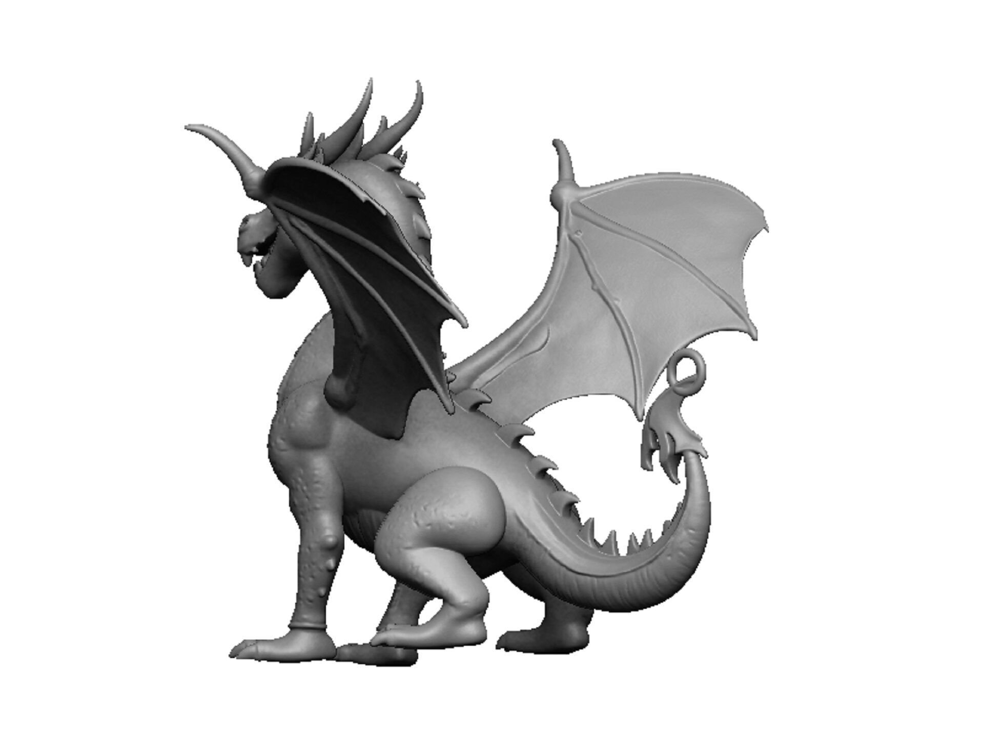 dragon pendant 3D print model_5