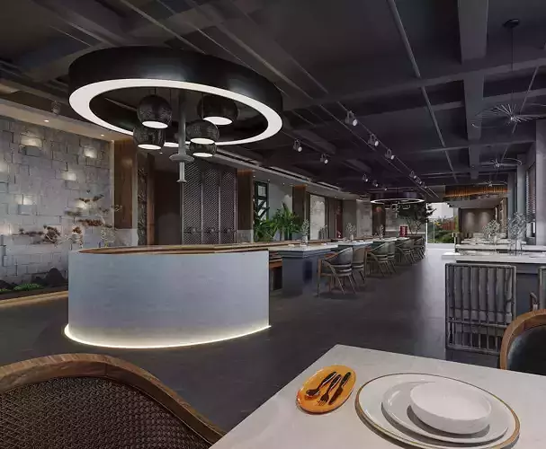  restaurant  cafe  Interior scene 125