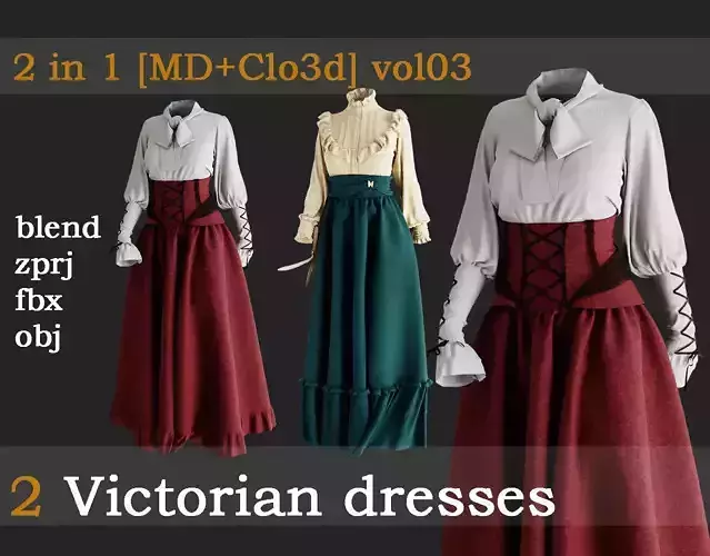 2 Victorian dresses vol03
