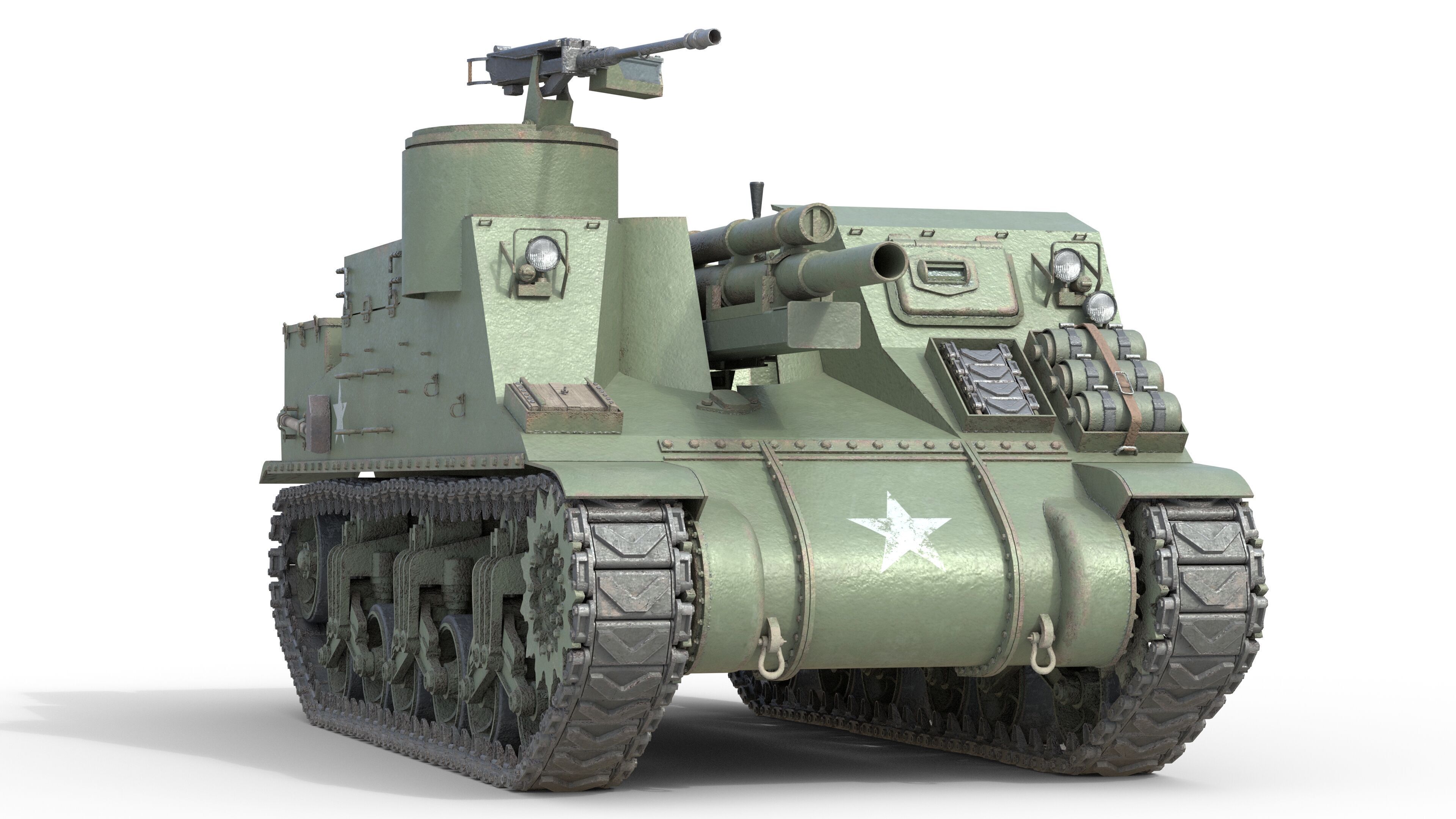 5 Military Vehicles Collection v37 Low-poly 3D model_9