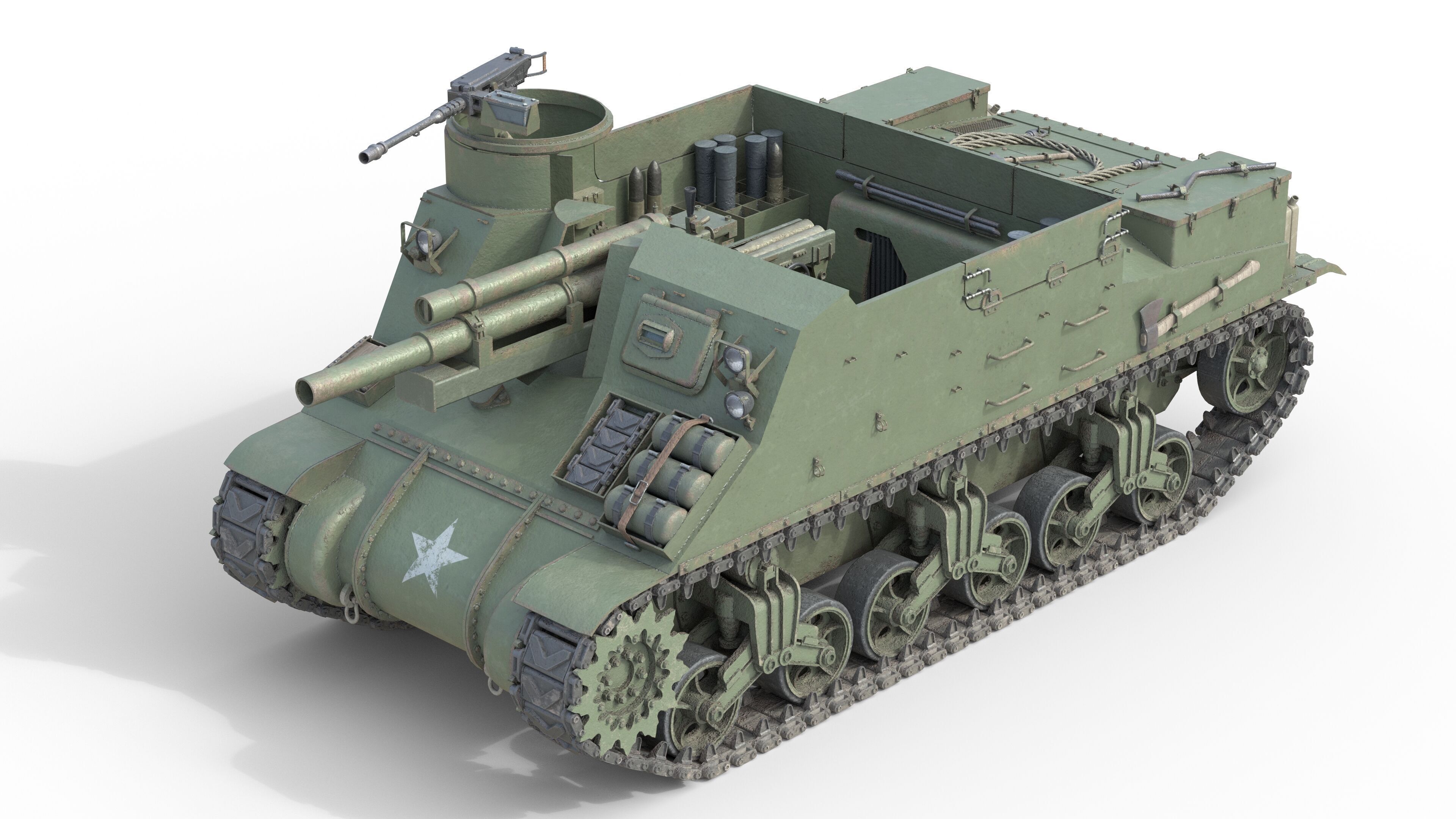 5 Military Vehicles Collection v37 Low-poly 3D model_5