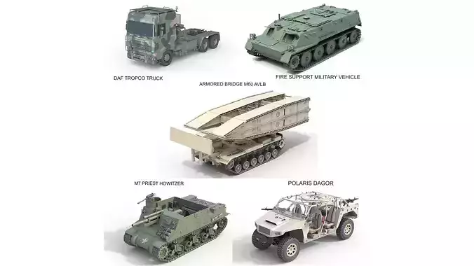 5 Military Vehicles Collection v37