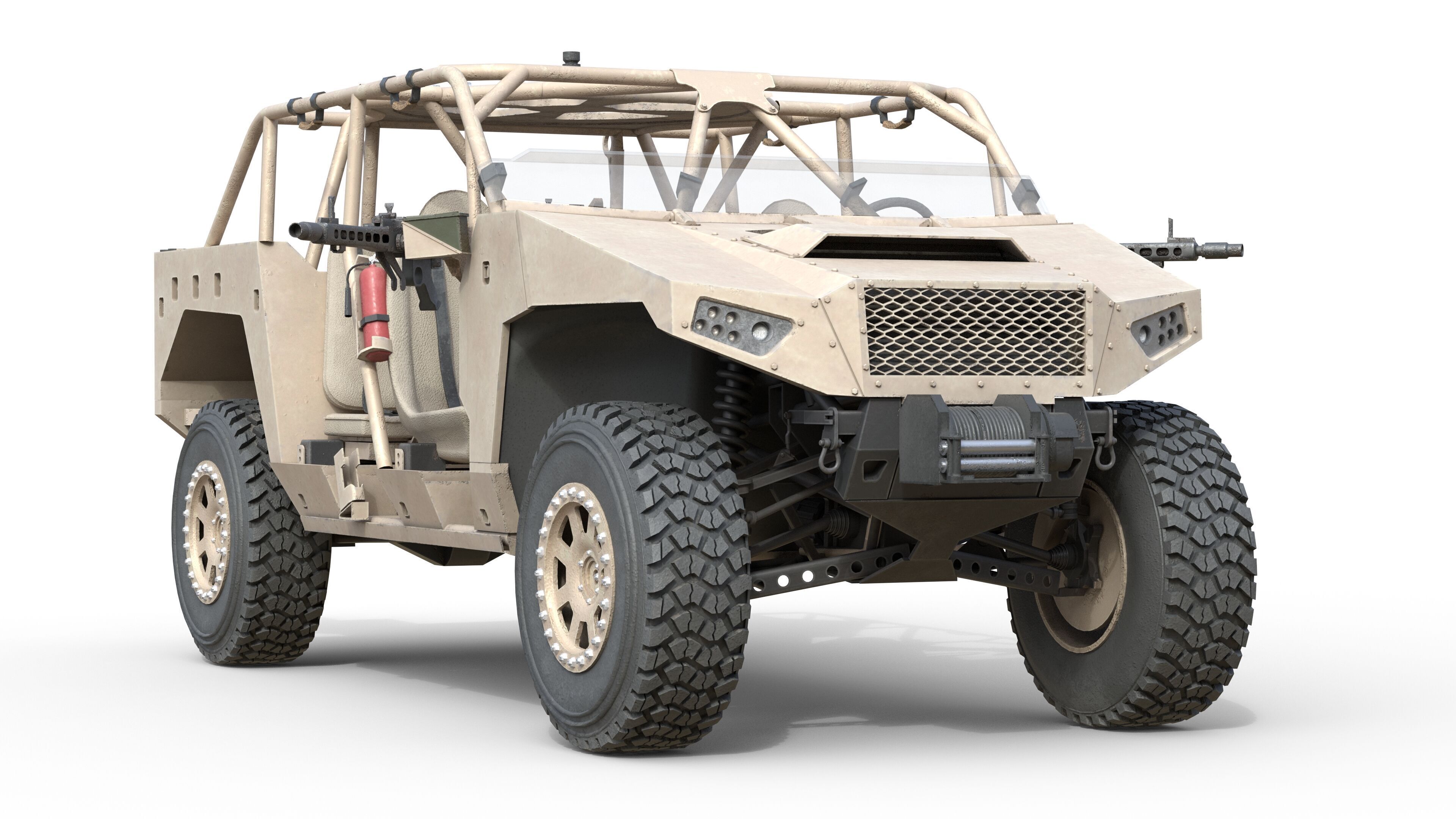 5 Military Vehicles Collection v37 Low-poly 3D model_10