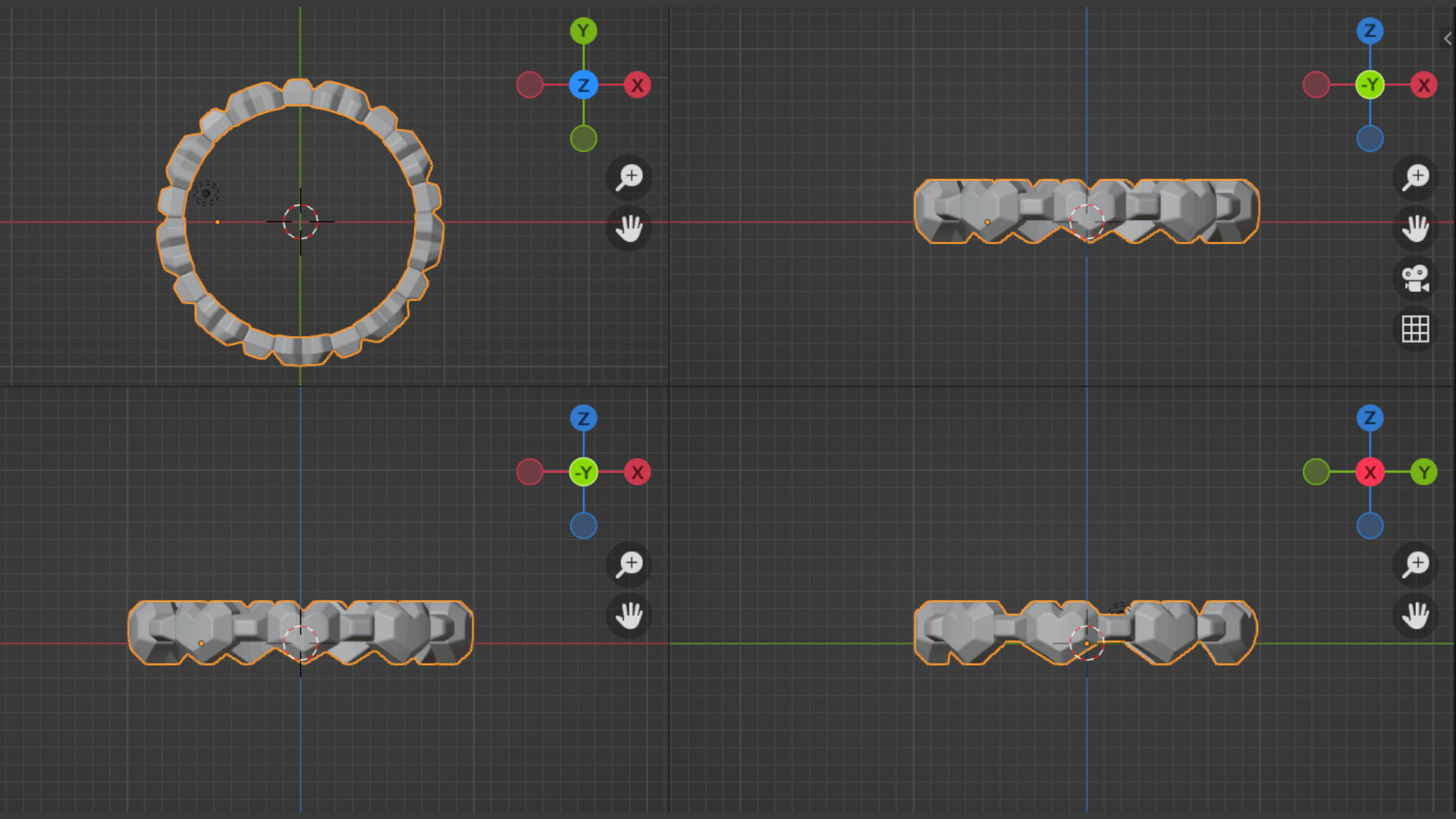 Gold Ring - Faceted Womens ring - STL OBJ 3D Printing casting 3D print model_9