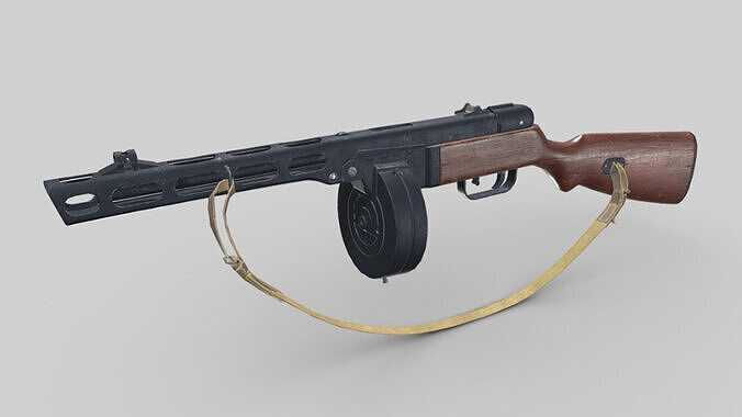 Realistic Ppsh-41 - Triple A Game Ready Low-poly 3D model