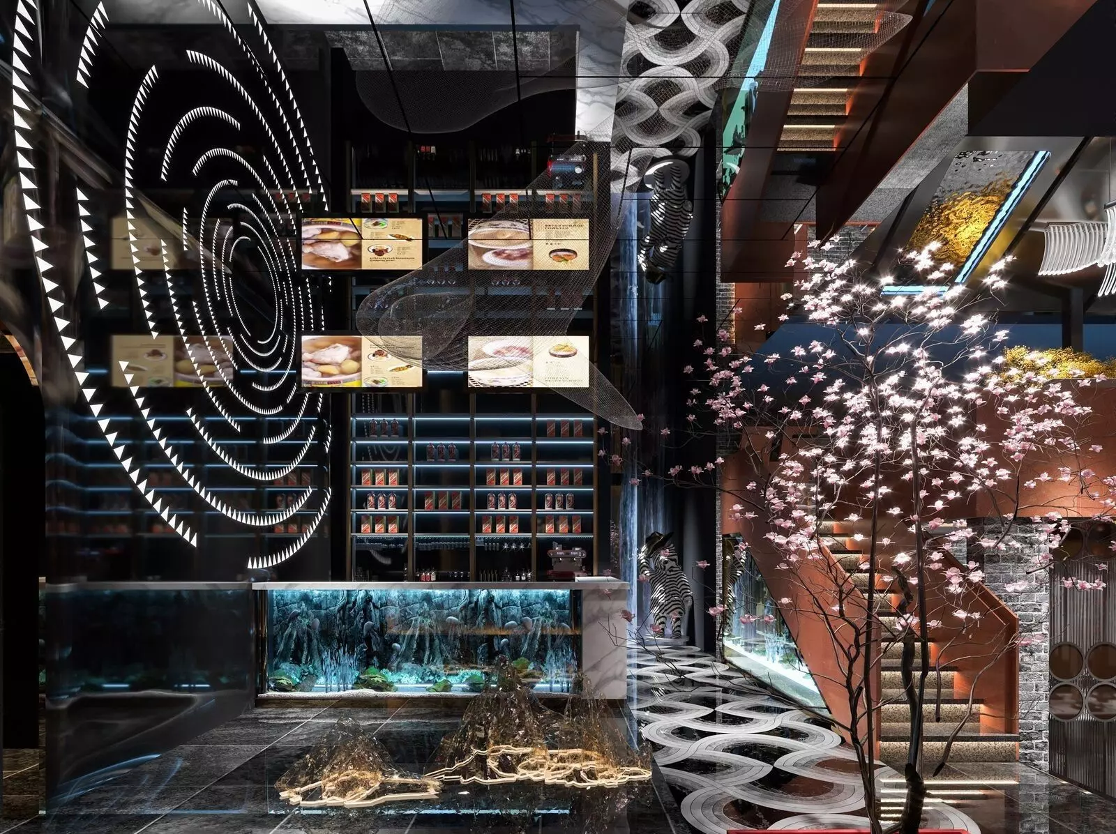 Luxury restaurant 129 3D model_0