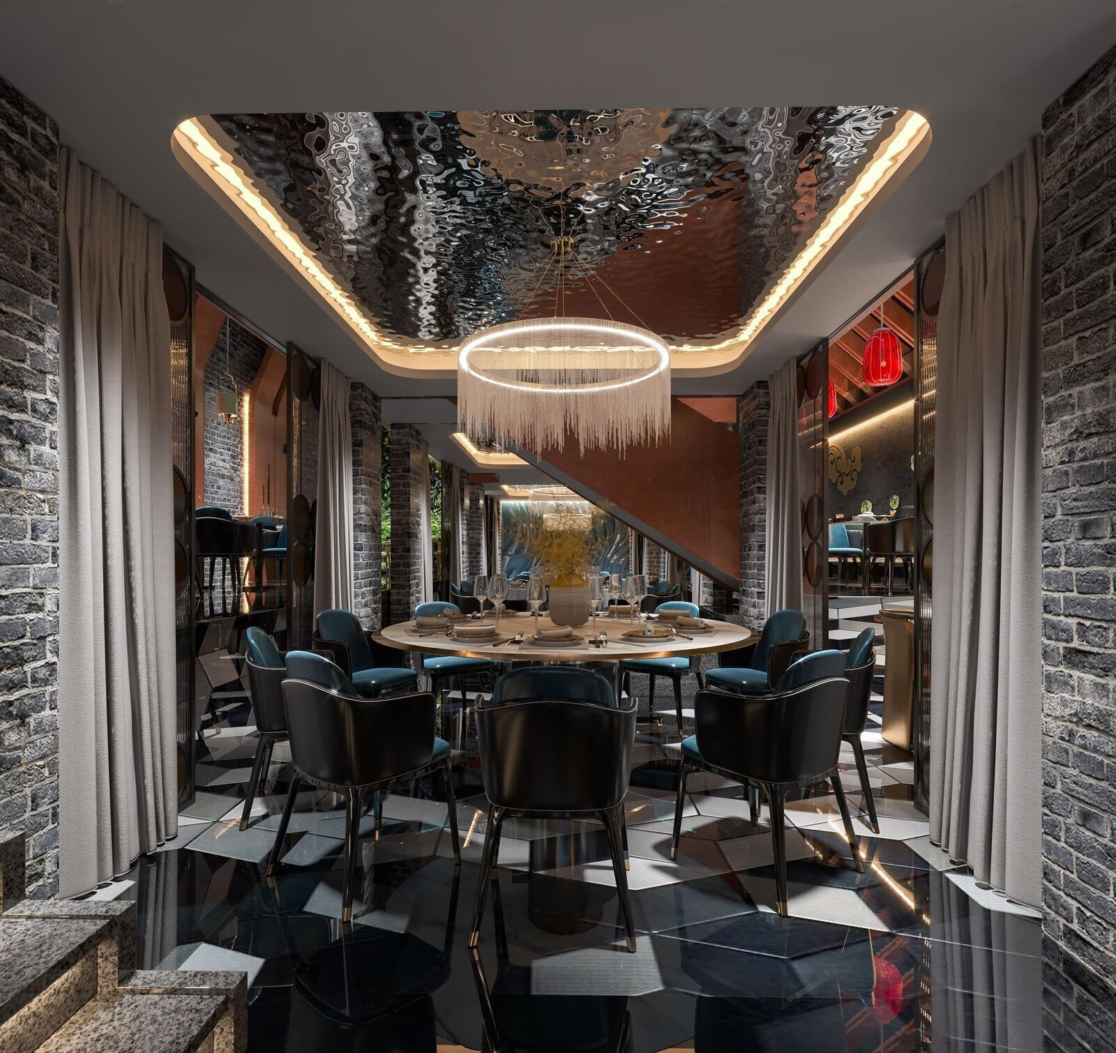 Luxury restaurant 129 3D model_1