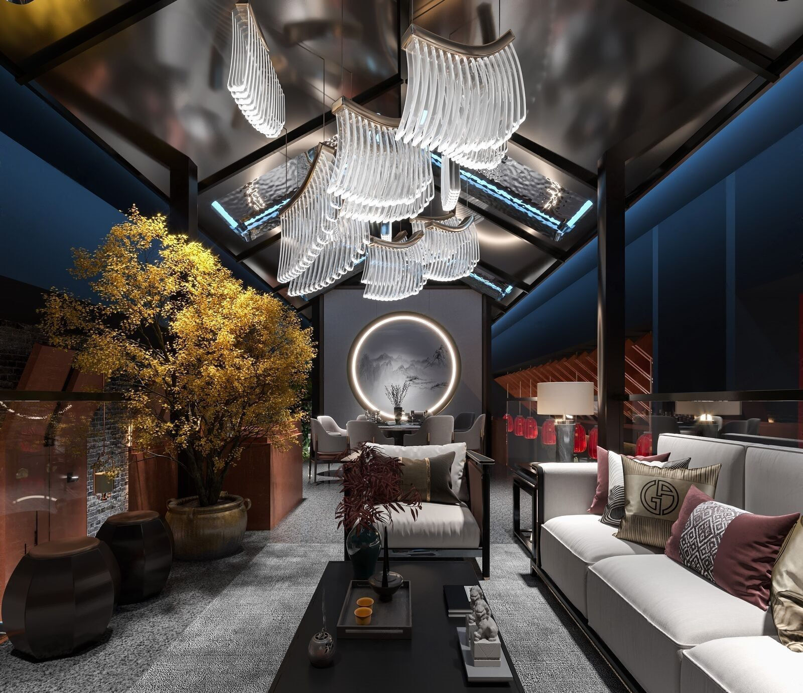 Luxury restaurant 129 3D model_2