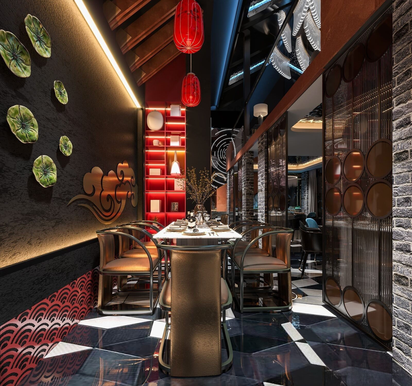 Luxury restaurant 129 3D model_4