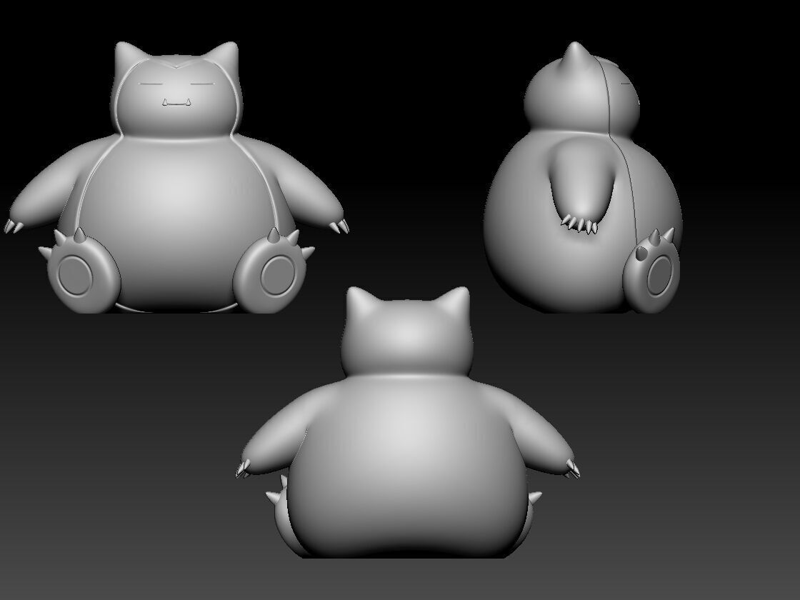 Snorlax Evolution Pack 3D print model_4