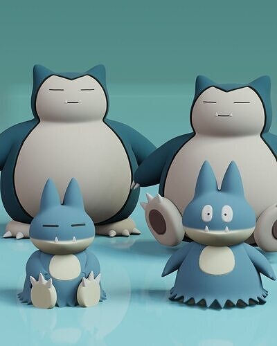 Snorlax Evolution Pack 3D print model
