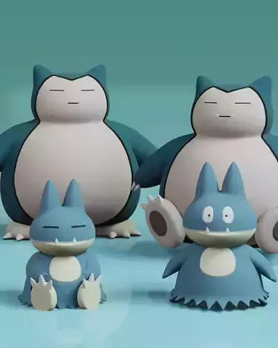 Snorlax Evolution Pack 3D print model