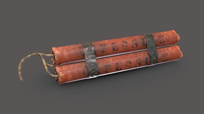 Dynamite Low-poly 3D model