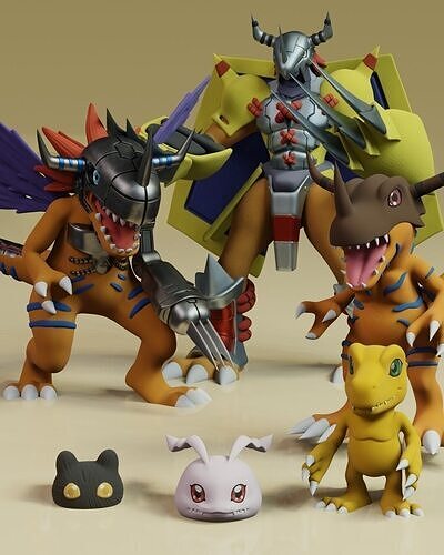 Agumon Digivolution Pack 3D print model
