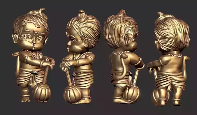 Bal Hanuman pendent 3D