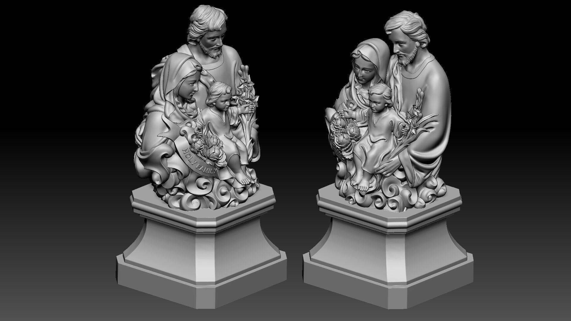 Holy Family  3D print model_5