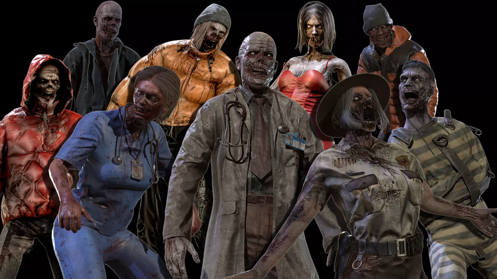 Urban Zombie Pack3 3D Model Collection_0