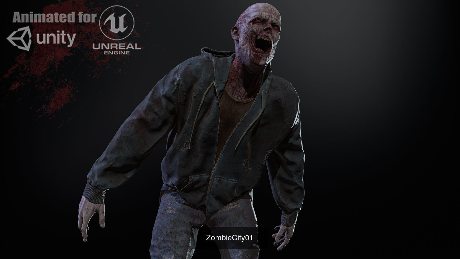 Urban Zombie Pack3 3D Model Collection_12