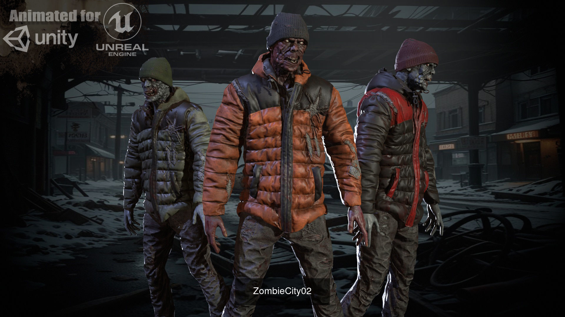 Urban Zombie Pack3 3D Model Collection_11