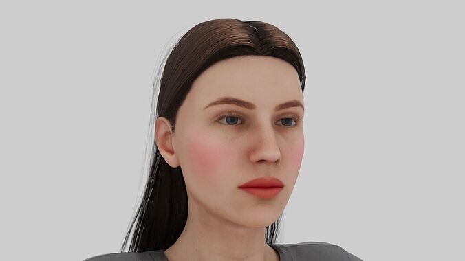 Woman Rose Tattoo 3D model Game and archviz 3D model