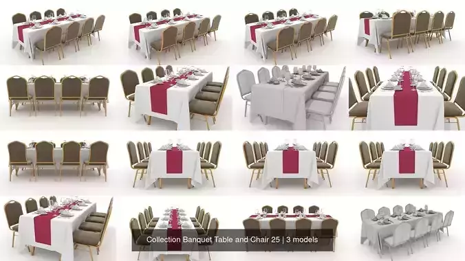 Collection Banquet Table and Chair 25