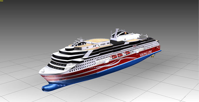 Luxury Cruise Ship 3D model
