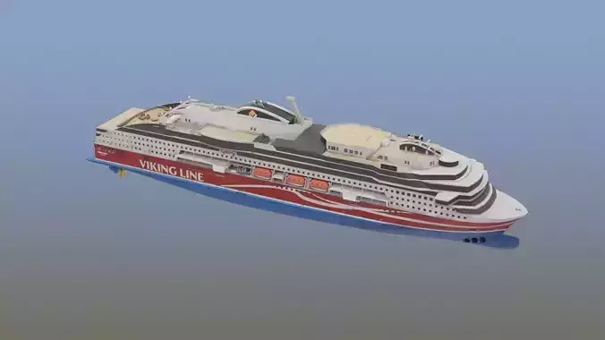 Luxury Cruise Ship 3D model