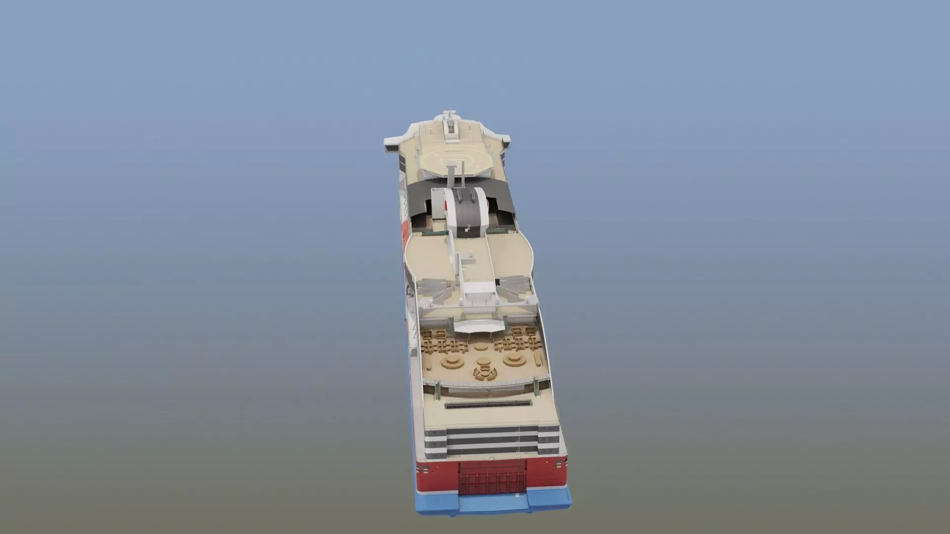 Luxury Cruise Ship 3D model_4