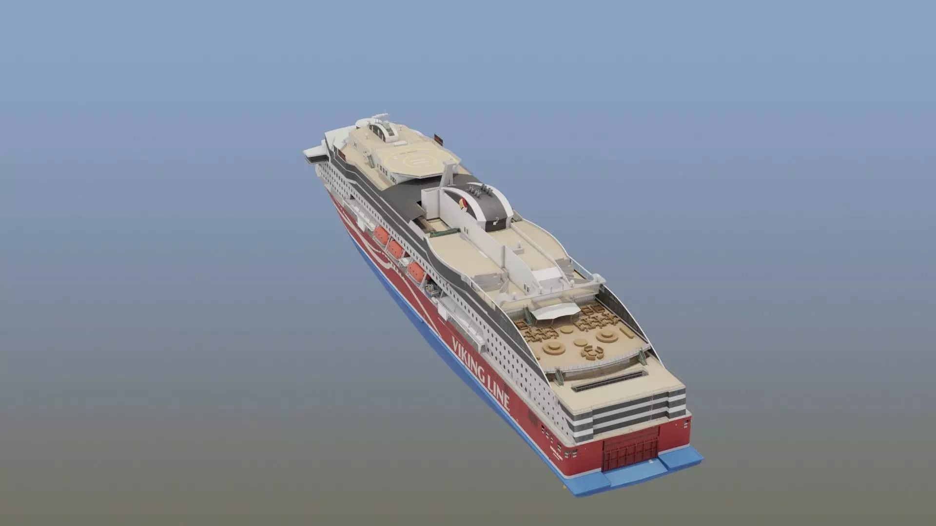 Luxury Cruise Ship 3D model_9
