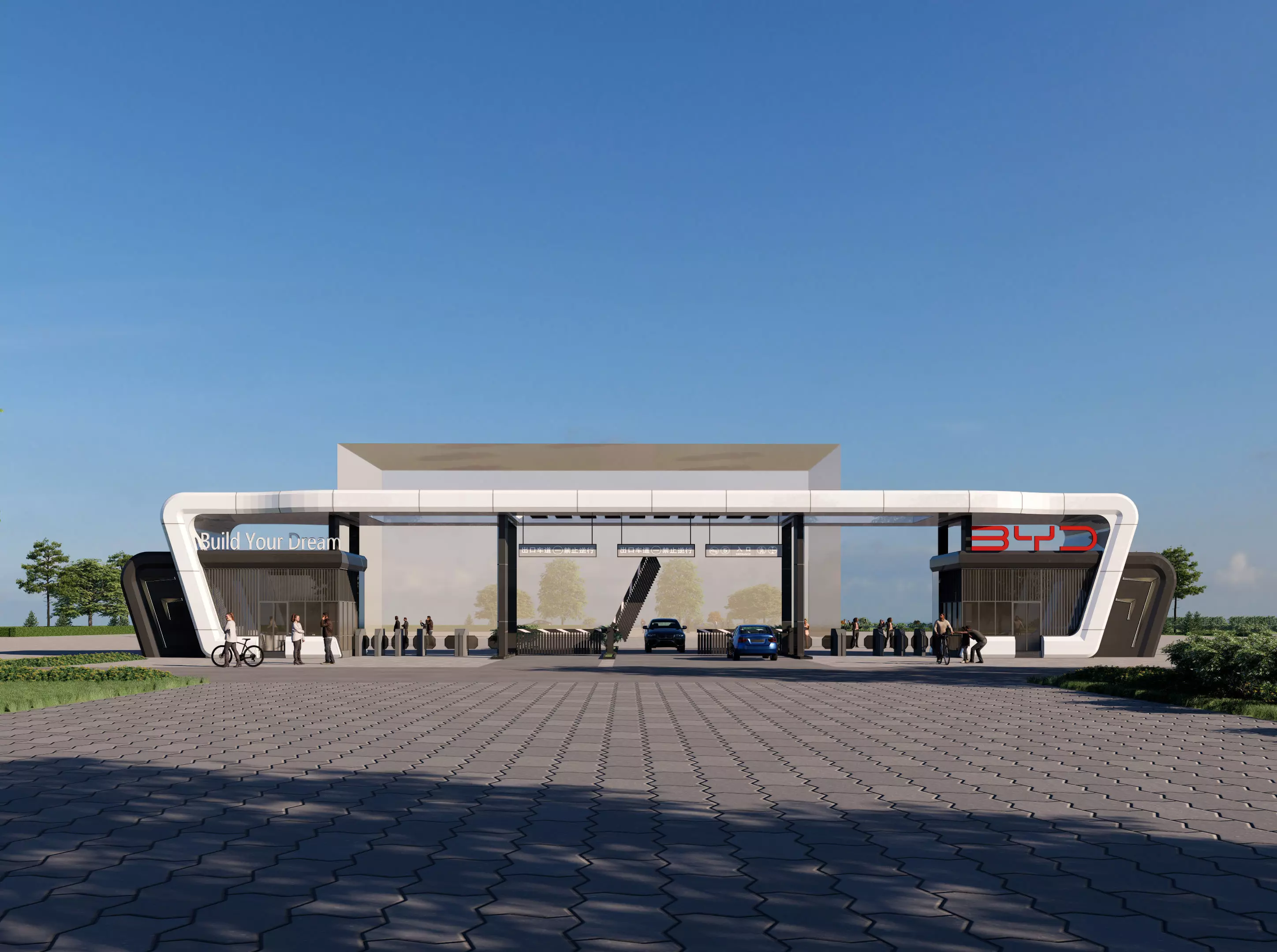 Landmark Gateway of the Industrial Park 3D model_0