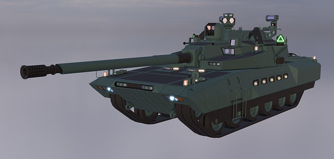 Fictional Main Battle Tank Low-poly 3D model