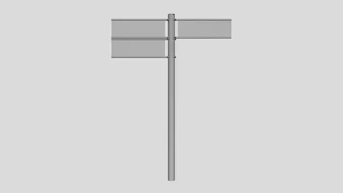 Basic Street Direction Sign - Geometry Only No Textures