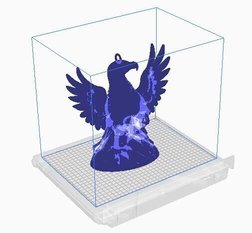 eagle and skull pendant 3D print model_8