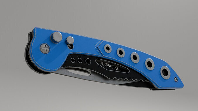 Switch Blade Knife Low-poly 3D model