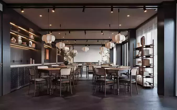  restaurant  cafe  Interior scene  137