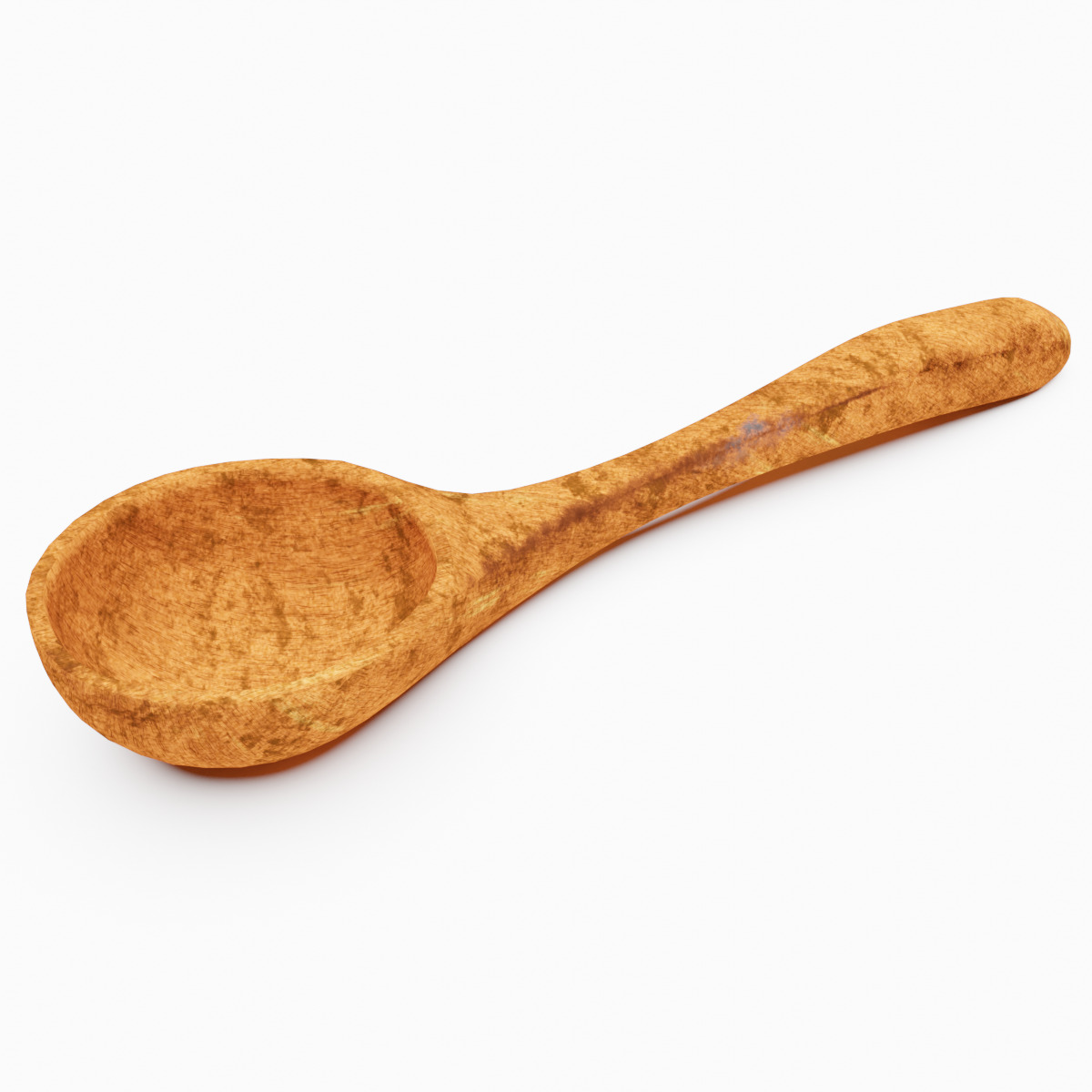 Realistic Wooden Ladle PBR 3D Model Game-Ready Low-poly 3D model_2