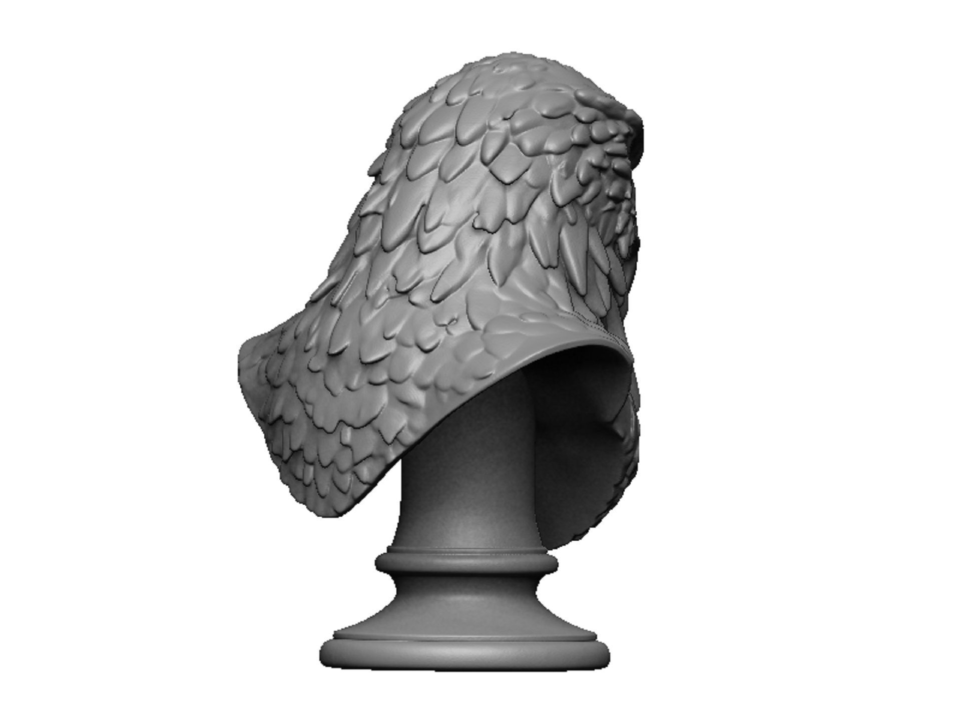 eagle head bust 3D print model_2