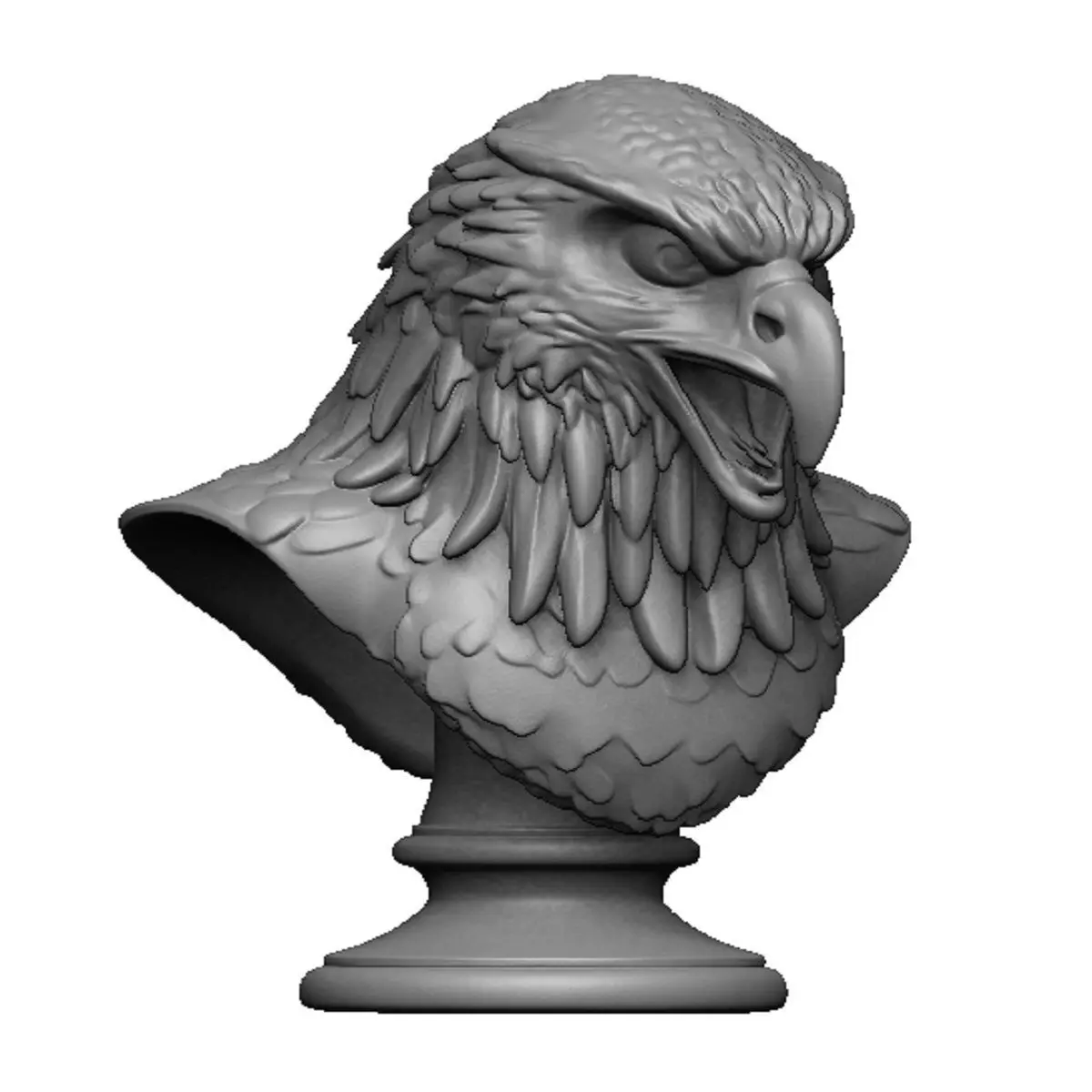 eagle head bust 3D print model_0