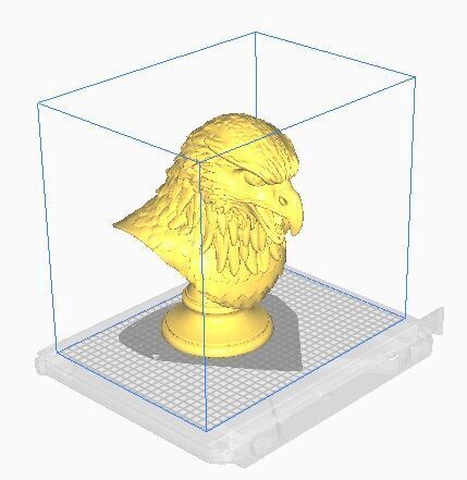 eagle head bust 3D print model_8