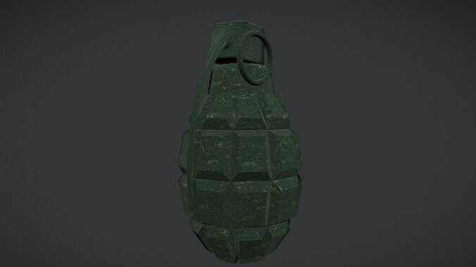 Hand Grenade Low-poly 3D model