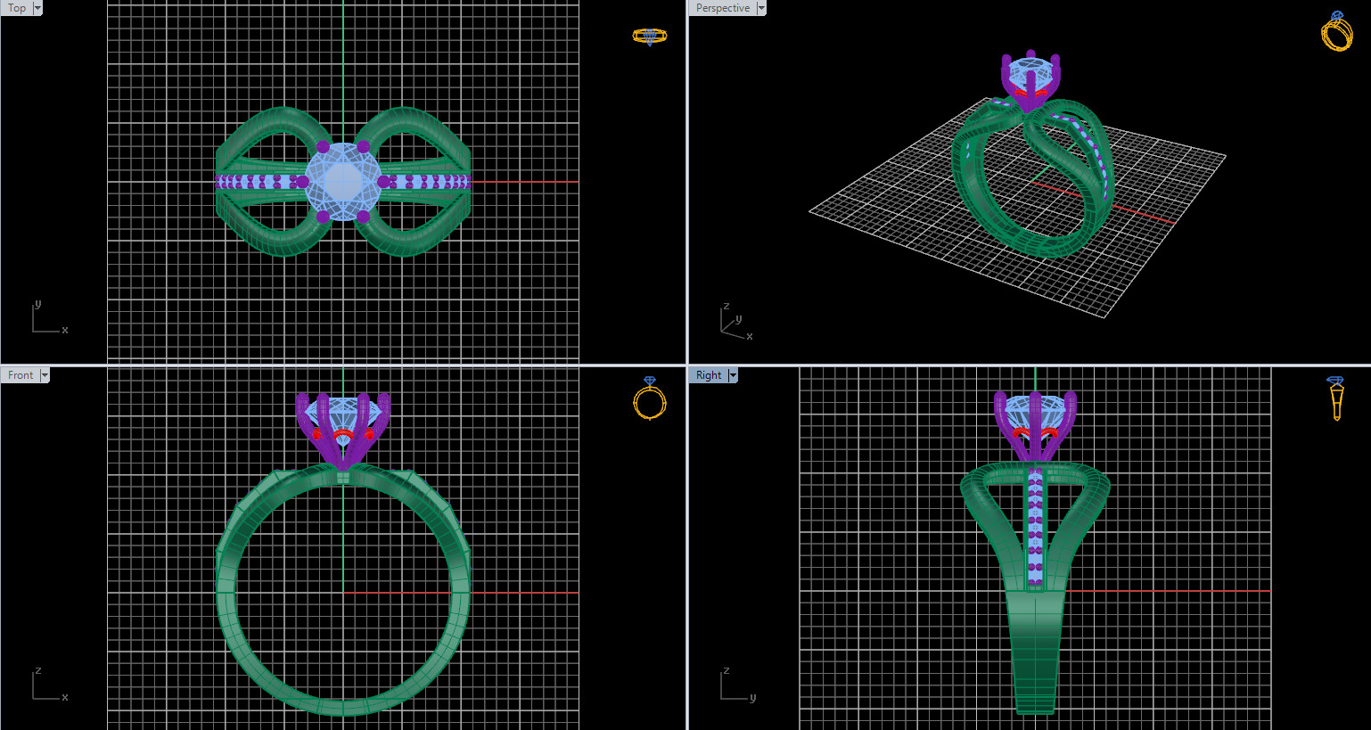 Solitaire Ring 16 3D print model_1