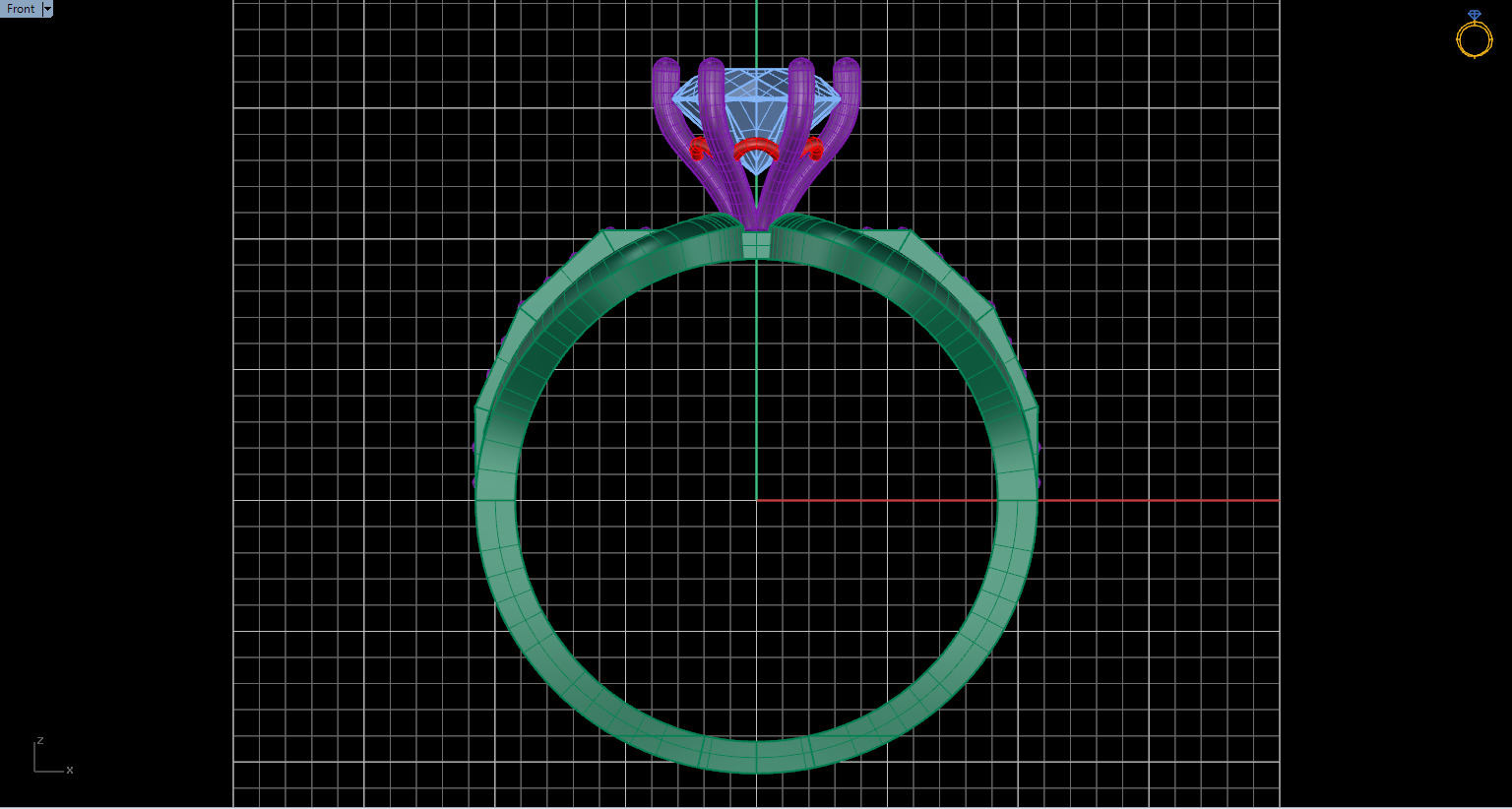 Solitaire Ring 16 3D print model_4